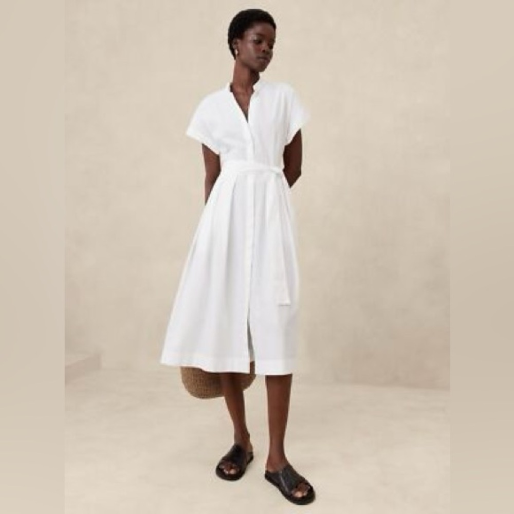 Banana Republic White Midi Dress